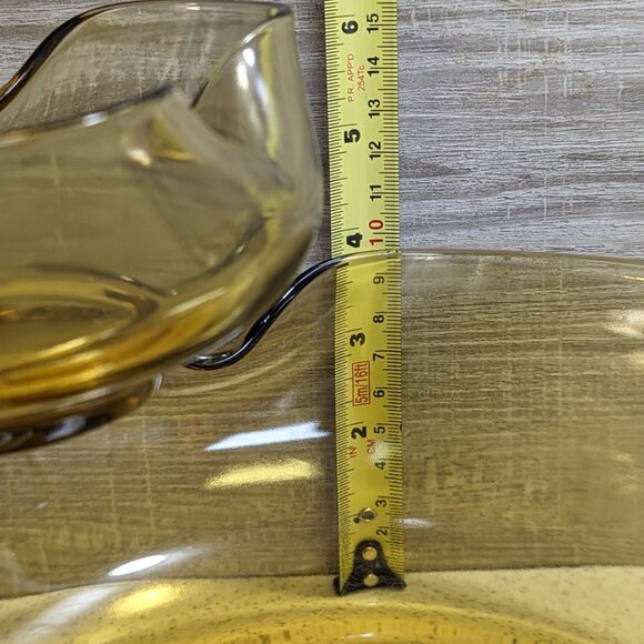 Vintage Amber Anchor Hocking 3 Piece Chip & Dip Set - Picture 4 of 6